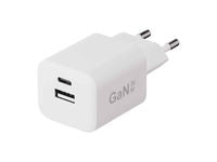 X2O 20W Dual Home Charger USB-C/A GaN White